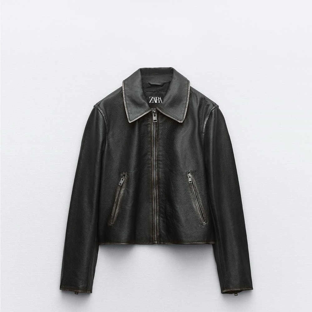 Zara Black Leather Jacket for Women